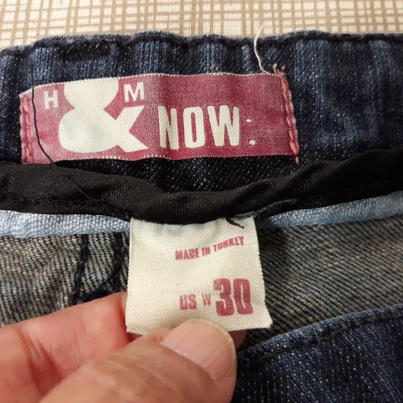H&M &Denim Jeans Size 30 Wide Leg Crop Inseam 27 inches Medium Wash Blue Denim - Picture 12 of 12